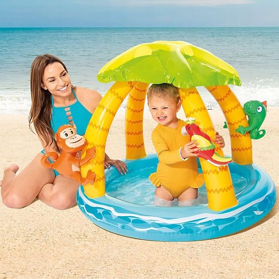 Piscină gonflabilă pentru copii cu acoperiș insulă INTEX 58417