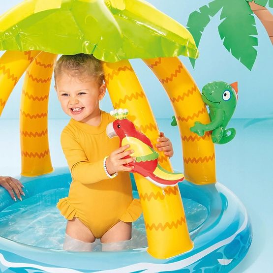 Piscină gonflabilă pentru copii cu acoperiș insulă INTEX 58417