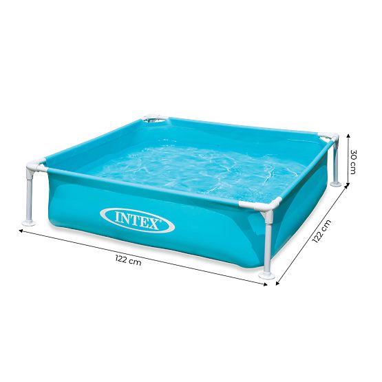 Piscină pătrată cu cadru pentru copii 122x122x30 cm INTEX 57173