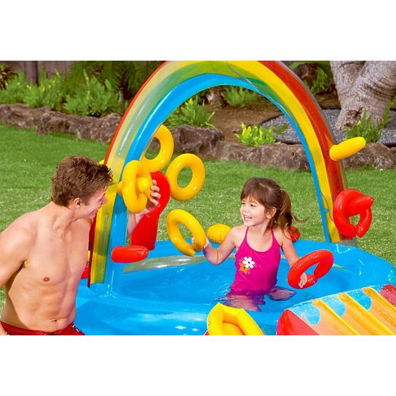 piscina pentru copii cu tobogan RAINBOW
