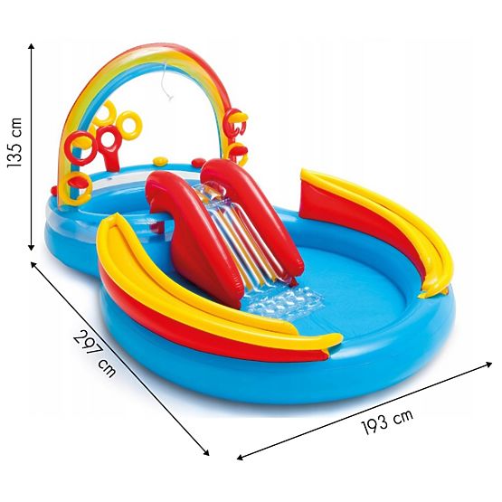 piscina pentru copii cu tobogan RAINBOW