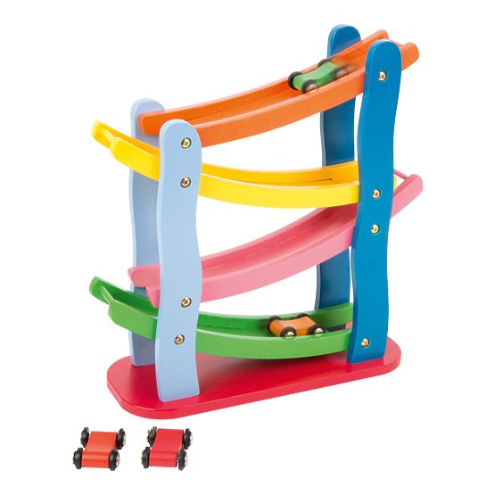 Pista de curse din lemn Small Foot 4 mașini