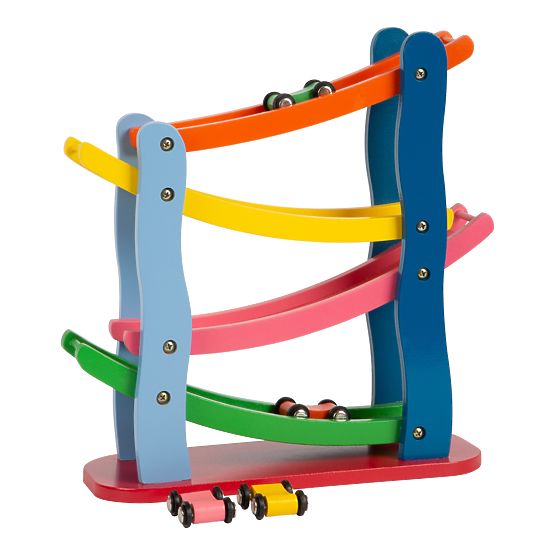 Pista de curse din lemn Small Foot 4 mașini