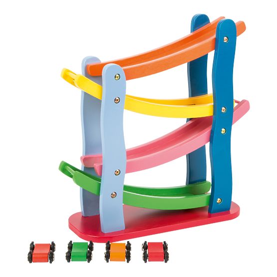 Pista de curse din lemn Small Foot 4 mașini