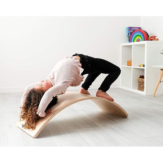 Placă de echilibru din lemn pentru copii, leagăn exerciții de echilibru ECOTOYS