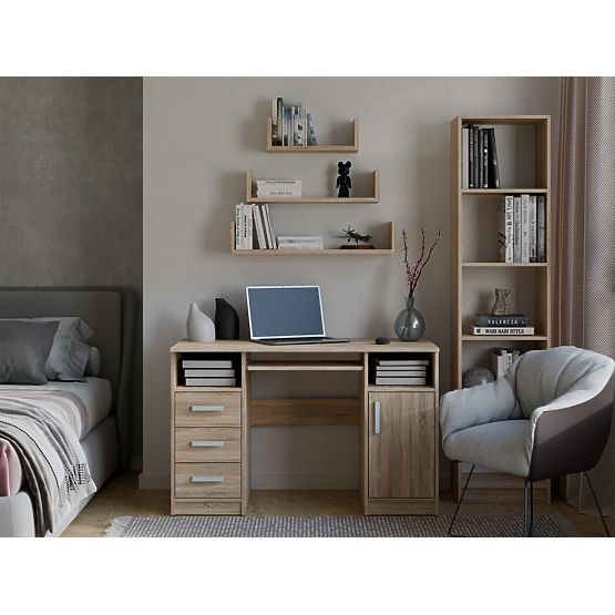 Poliță de perete suspendată MOBI 3P STEJAR SONOMA