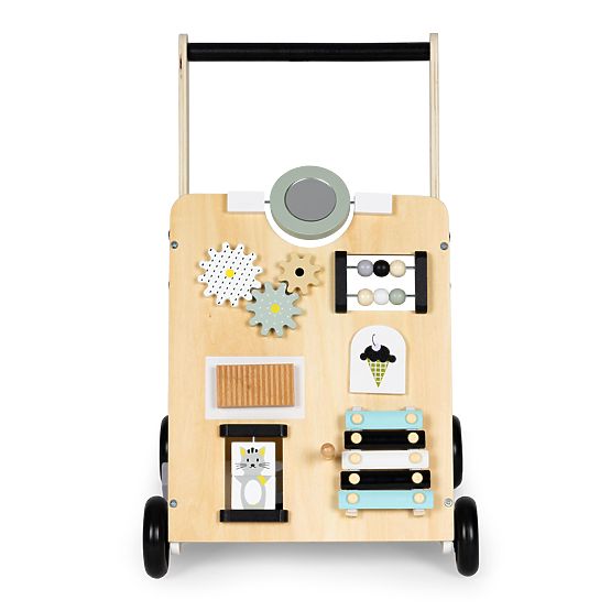 Premergător din lemn pentru copii, cărucior educativ ECOTOYS