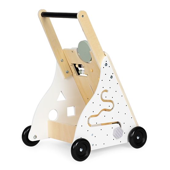 Premergător din lemn pentru copii, cărucior educativ ECOTOYS