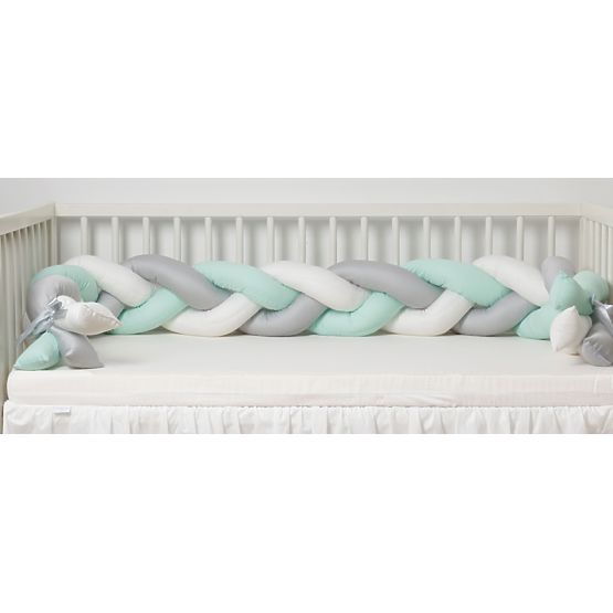 Protector patut tricotat Mint 200 cm