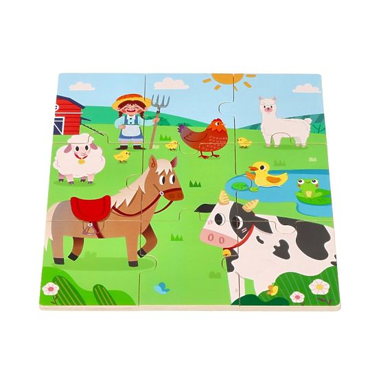 Puzzle 2 în 1 Fermă - găsește umbra