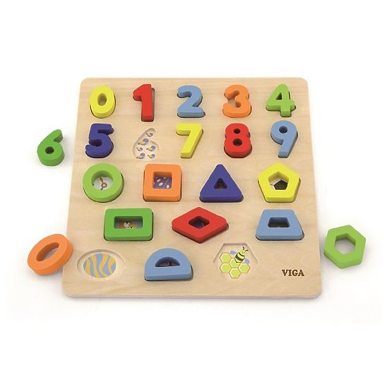 Puzzle 3D forme și numere