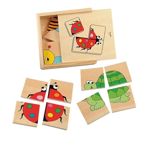 Puzzle animale mici - 4 buc.