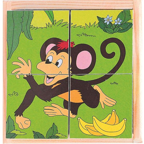 Puzzle cu cuburi Zoo
