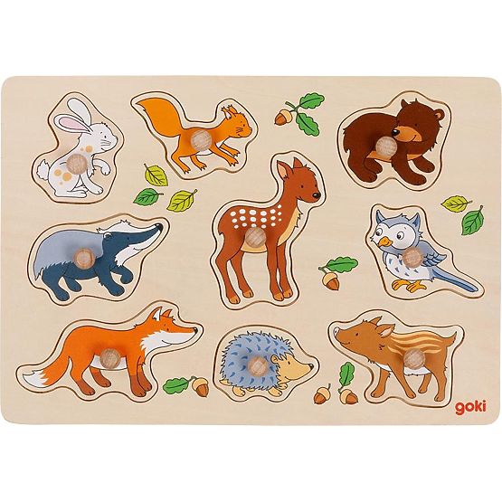 Puzzle cu mânere, Animale din pădure