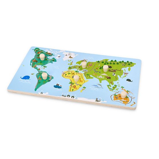 Puzzle cu mânere hartă mondială