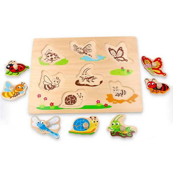 Puzzle cu mânere insecte