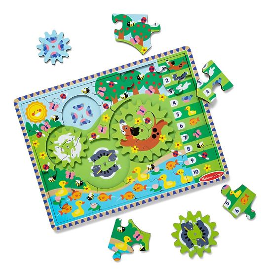 Puzzle cu roți dințate Cursa animalelor