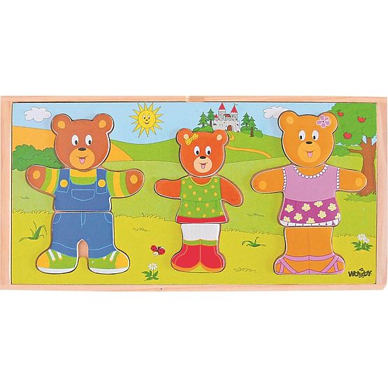 Puzzle de îmbrăcat Familia Veselă de Urși