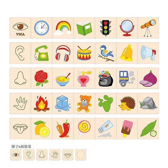 Puzzle de sortare a simțurilor