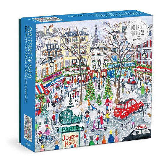 Puzzle din folie Galison Michael Storrings Crăciun la Paris 1000 de piese