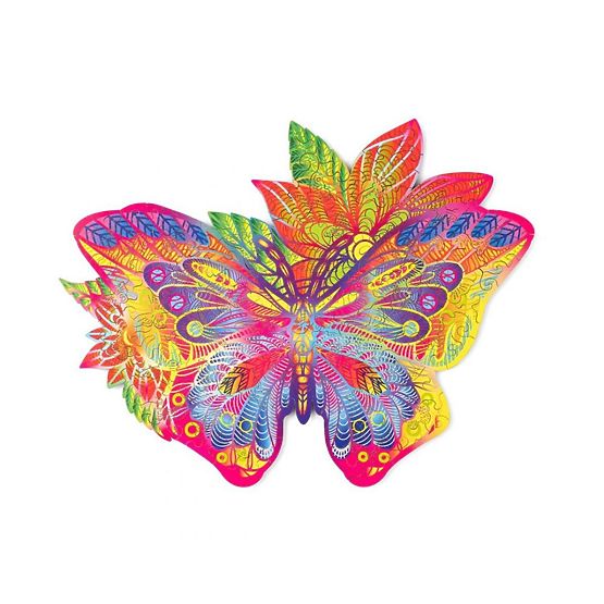 Puzzle din lemn colorat - fluture