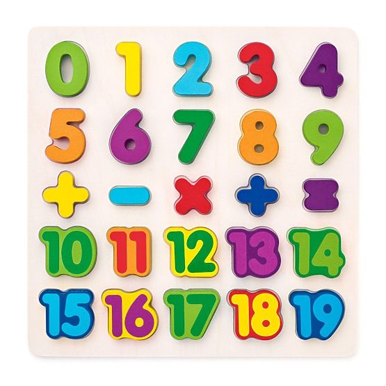 Puzzle din lemn cu cifre