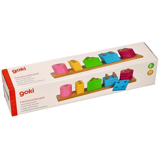 Puzzle din lemn Goki - recunoașterea formelor