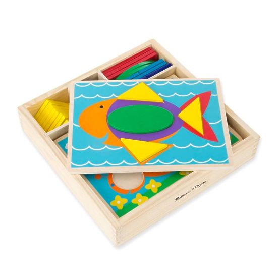 Puzzle din lemn - Mozaic - culori și forme