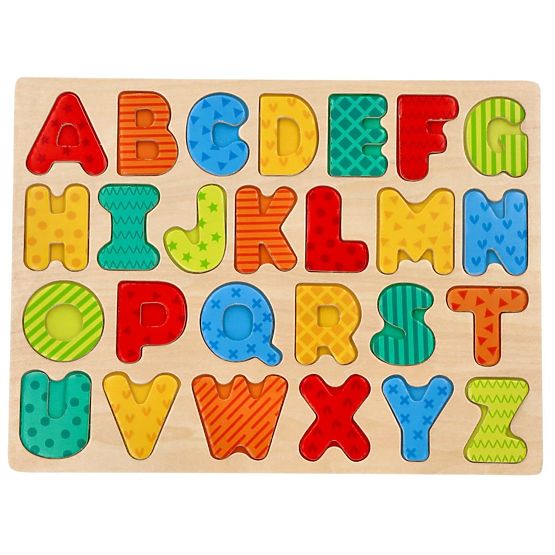 Puzzle din lemn noi Abecedar - joc de litere