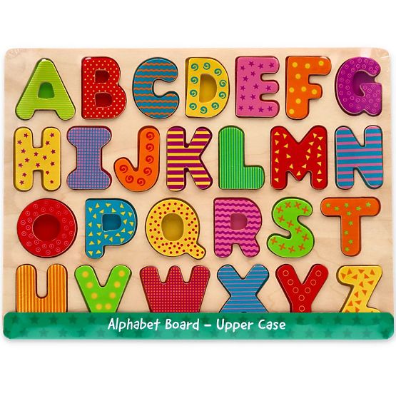 Puzzle din lemn noi Abecedar - joc de litere