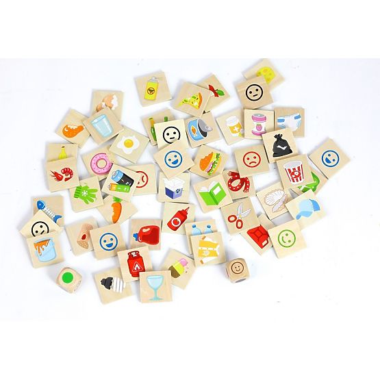 Puzzle din lemn pentru învățarea sortării deșeurilor