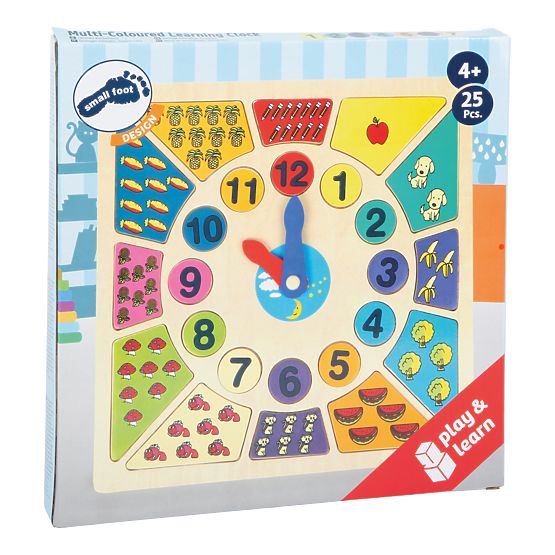 Puzzle educațional Small Foot Insertion pentru a învăța ore
