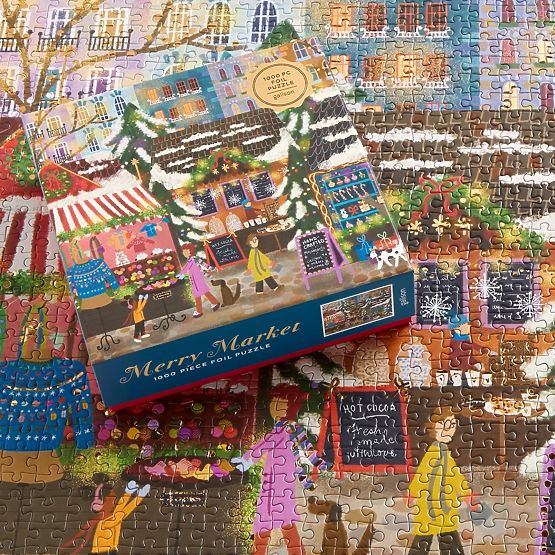Puzzle folie Galison Joy Laforme Târguri de Crăciun 1000 de piese