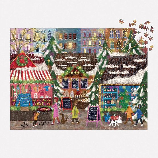 Puzzle folie Galison Joy Laforme Târguri de Crăciun 1000 de piese