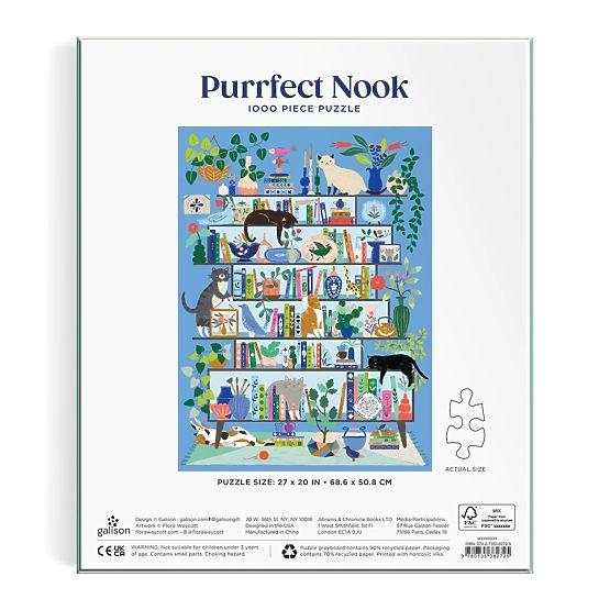 Puzzle Galison Biblioteca pisicilor 1000 de piese