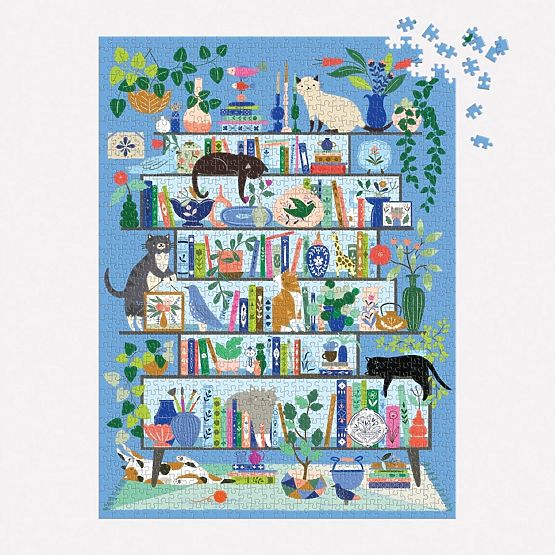 Puzzle Galison Biblioteca pisicilor 1000 de piese