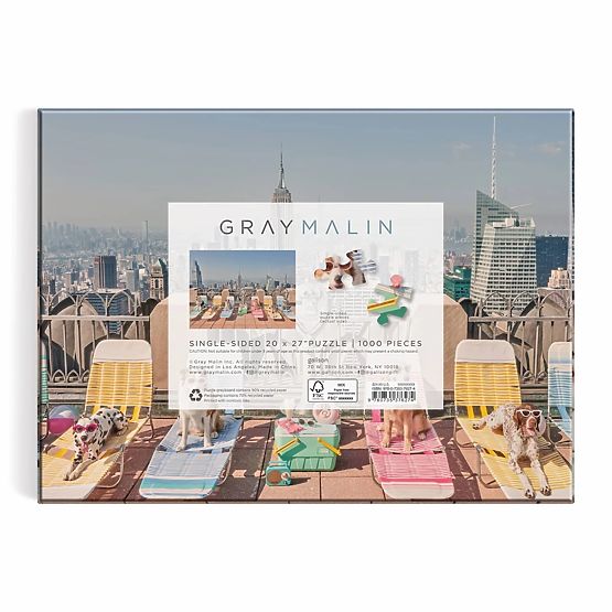 Puzzle Galison Câini în New York Gray Malin 1000 piese