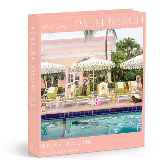 Puzzle Galison Câini la Palm Beach Gray Malin 1000 de piese
