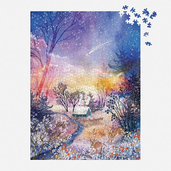 Puzzle Galison Peisaj magic înzăpezit 1000 de piese