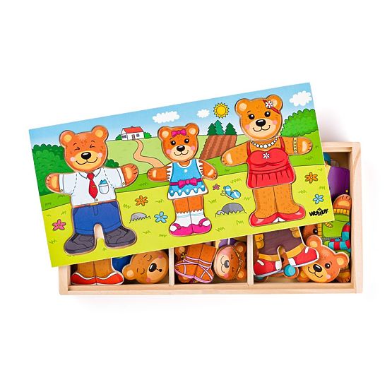 Puzzle Îmbracă familia de urși