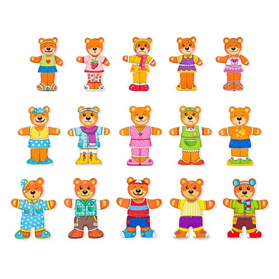 Puzzle Îmbracă familia de urși
