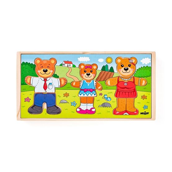 Puzzle Îmbracă familia de urși