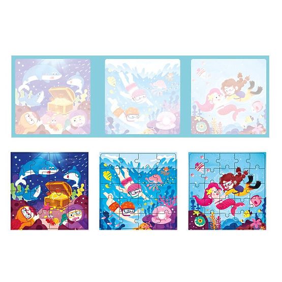 Puzzle magnetice Carte Lumea subacvatică