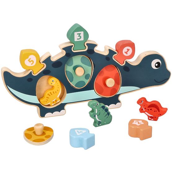 Puzzle mama dinozaur cu numere