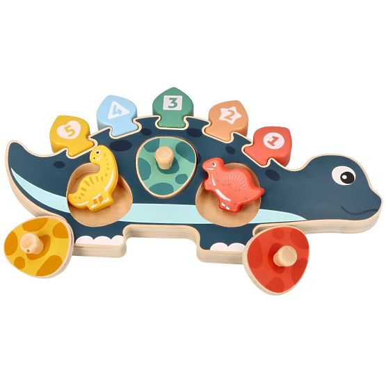 Puzzle mama dinozaur cu numere