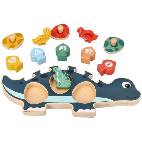 Puzzle mama dinozaur cu numere