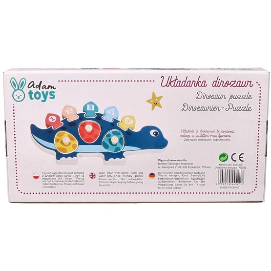 Puzzle mama dinozaur cu numere