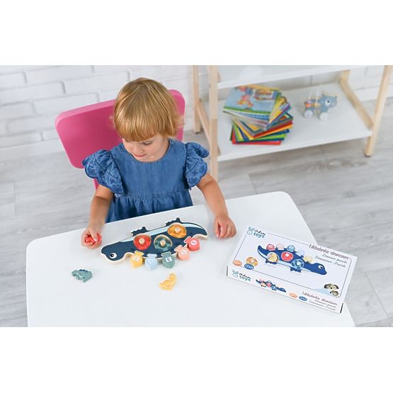 Puzzle mama dinozaur cu numere