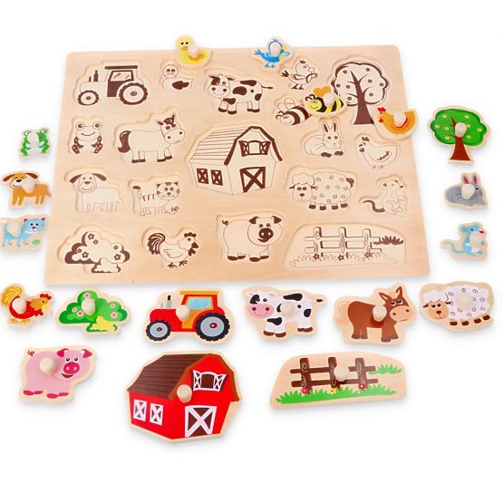 Puzzle mare din lemn La țară