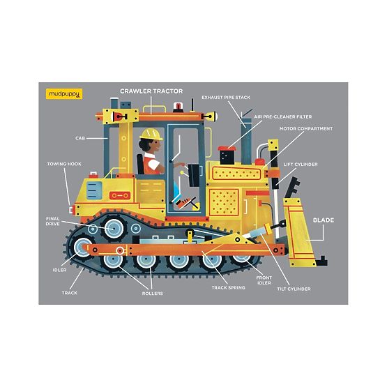 Puzzle Mudpuppy Buldozer 48 de piese